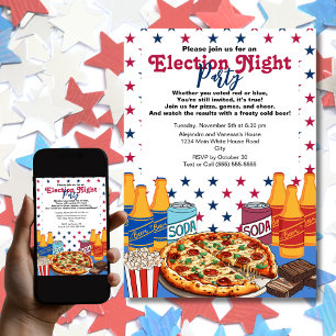 Pizza en Bier Verkiezingsavondfeest 2024 Kaart