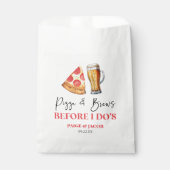 Pizza en bier voordat ik de repetitie diner doe bedankzakje (Voorkant)