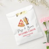Pizza en bier voordat ik diner oefen bedankzakje (Gezegeld)