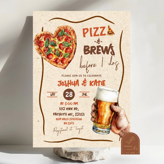 Pizza en bier voordat ik een koppel bruisende Show Kaart