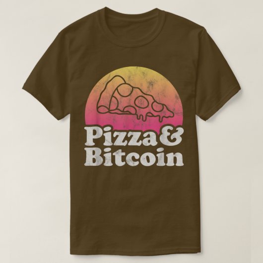 Pizza en bitmunt of crypto t-shirt (Design voorkant)