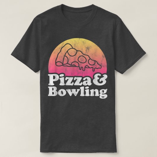 Pizza en Bowling T-shirt (Design voorkant)