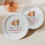Pizza en brouwsels voor het repetitiediner van I D Papieren Bordje<br><div class="desc">Dit is een pizza en brouwt voordat ik het doe! Bier bruiloft repetitie diner papier Borden!</div>