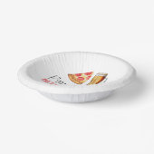 Pizza en brouwsels voor het repetitiediner van I D Papieren Kommen (Gebogen)