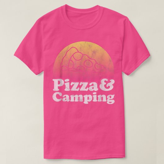 Pizza en Camping T-shirt (Design voorkant)
