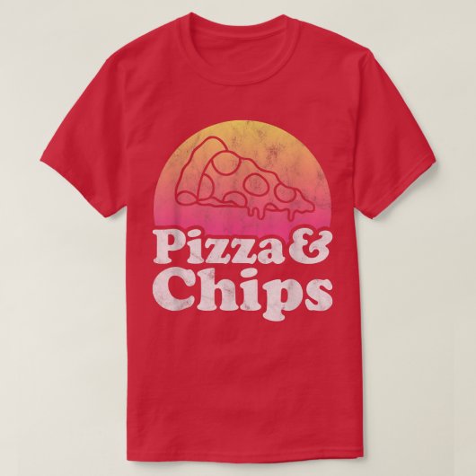 Pizza en Chips T-shirt (Design voorkant)