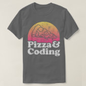 Pizza en codering of coder t-shirt (Design voorkant)