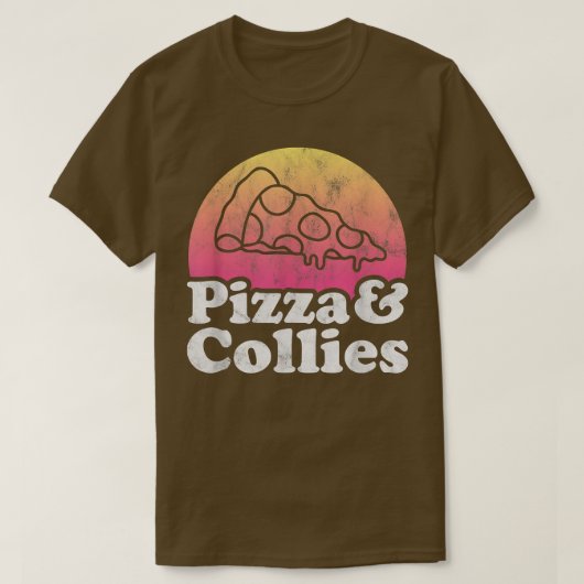 Pizza en collies of Collie T-Shirt (Design voorkant)