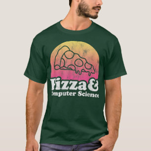 Pizza en computerwetenschap t-shirt