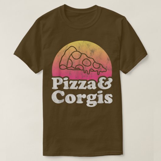 Pizza en Corgis of Corgi T-shirt (Design voorkant)
