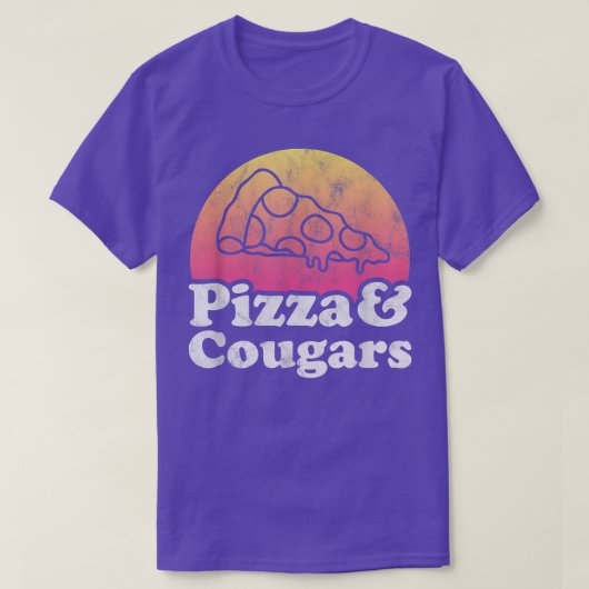 Pizza en Cougars of Cougar T-shirt (Design voorkant)