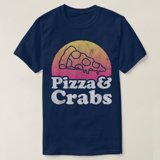 Pizza en Crab T-shirt (Design voorkant)