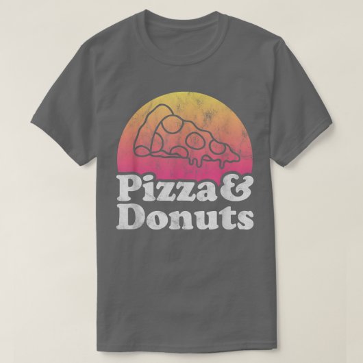 Pizza en Donuts of Donut T-shirt (Design voorkant)