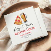 Pizza en drankjes voor de trouwfeest borrel