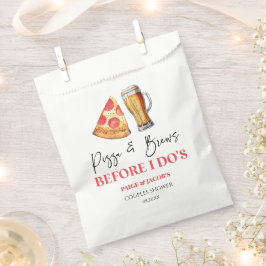 Pizza en drankjes voor de trouwfeest borrel voor k bedankzakje