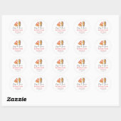 Pizza en drankjes voor ik trouw Couples Bruiloftfe Ronde Sticker (Vel)