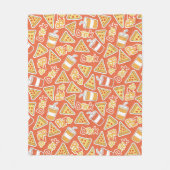 Pizza en Drink Patroondekens Fleece Deken (Voorkant)
