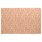 Pizza- en Drink Patroonstructuur Stof (Fat Quarter)