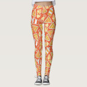 Pizza en Drinken patroon Leggings (Voorkant)