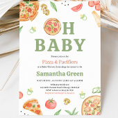 Pizza en Fopspenen Baby Shower Kaart