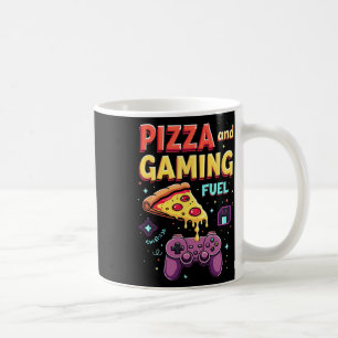 Pizza en gaming brandstof Funny Gamer en Pizza Lie Koffiemok