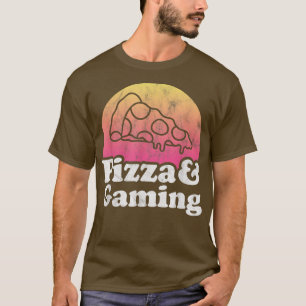 Pizza en gaming of gamer t-shirt