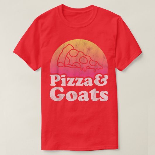 Pizza en geiten t-shirt (Design voorkant)