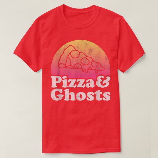 Pizza en Ghosts of Ghost T-shirt (Design voorkant)