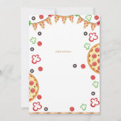 Pizza en haai verjaardagsuitnodiging, Slice of Fun Kaart (Achterkant)