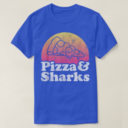 Pizza en haaien of haaien t-shirt (Design voorkant)