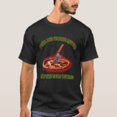 Pizza en horrorfilm t-shirt (Voorkant)