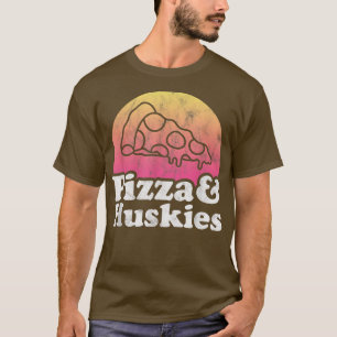 Pizza en Huskies of Husky T-shirt