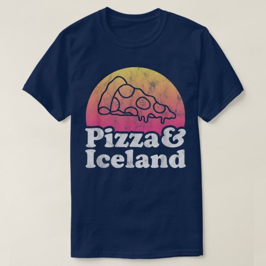 Pizza en IJsland T-shirt (Design voorkant)