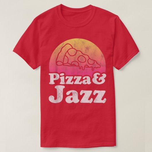 Pizza en Jazz T-shirt (Design voorkant)