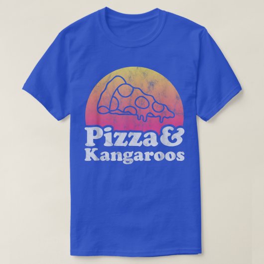 Pizza en Kangaroos of Kangaroo T-shirt (Design voorkant)