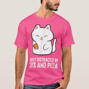 Pizza- en kattendeksel, gemakkelijk verstoord door t-shirt
