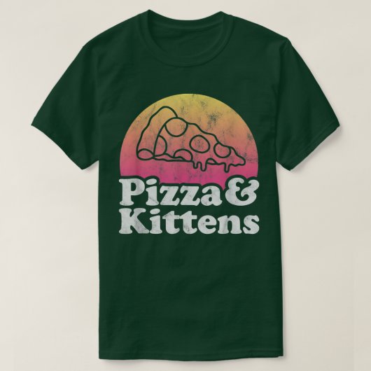 Pizza en Kittens of Kitten T-shirt (Design voorkant)