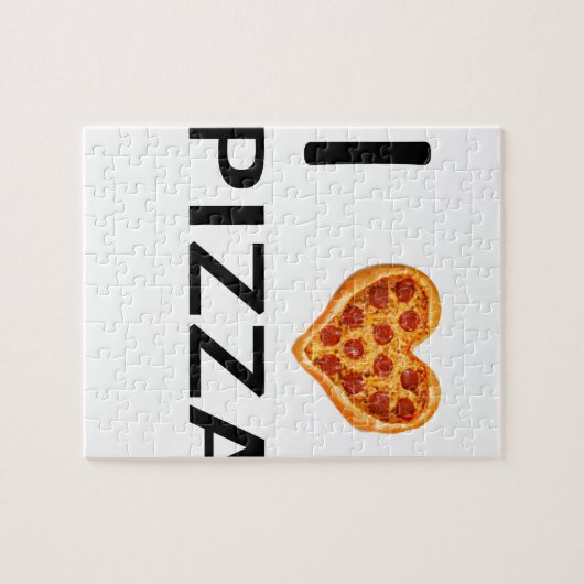 Pizza en liefde legpuzzel (Horizontaal)