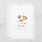 Pizza en Liefde 'Raad Wie' Bruidsspel  Kaart (Achterkant)