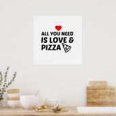 PIZZA EN LIEFEN POSTER (Keuken)