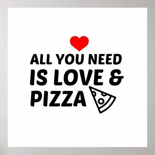 PIZZA EN LIEFEN POSTER (Voorkant)