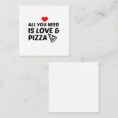 PIZZA EN LIEFEN VIERKANTE VISITEKAARTJE (Voorkant / Achterkant)