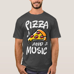 Pizza en Music Clef Musician Piano T-Shirt