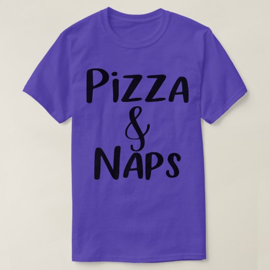 Pizza en Napsgrappig Gift 14102955 T-shirt (Design voorkant)