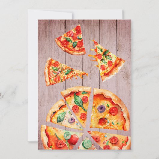 Pizza en Pacifische Baby shower Partij Kaart (Achterkant)