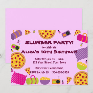 Pizza en Pajama Party Kaart