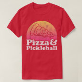 Pizza en Pickleball T-shirt (Design voorkant)