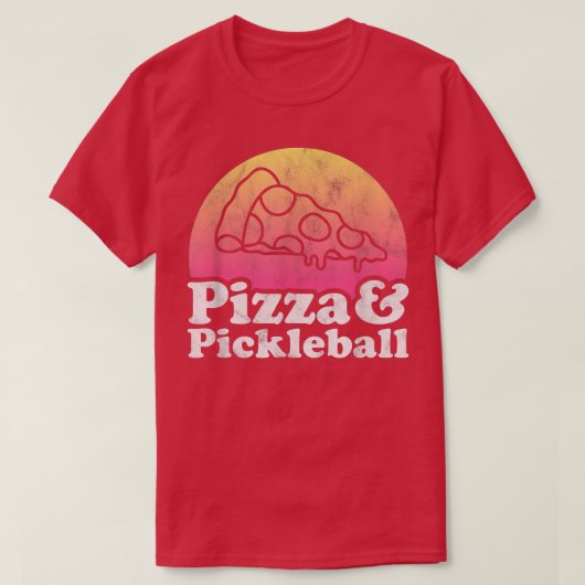 Pizza en Pickleball T-shirt (Design voorkant)