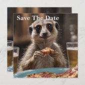 Pizza en Pints: de perfecte snackpauze van een mee Save The Date (Voorkant / Achterkant)