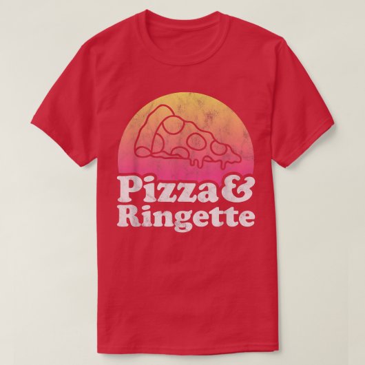 Pizza en Ringette T-shirt (Design voorkant)